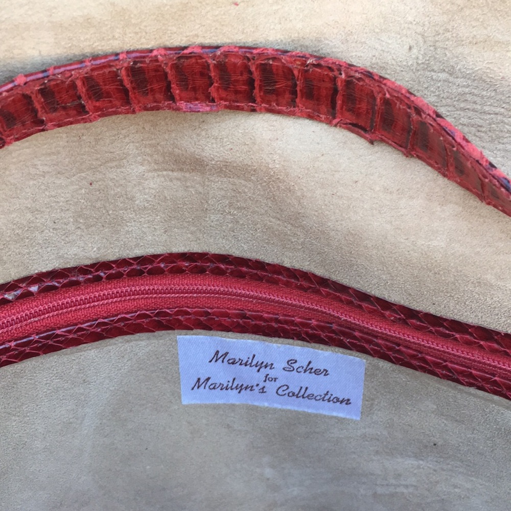 Marilyn Scher snakeSkin Purse Vintage Genuine - Picture 5 of 5